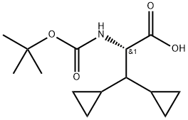 (S)-2-((tert-Butoxycarbonyl)amino)-3,3-dicyclopropylpropaanzuur