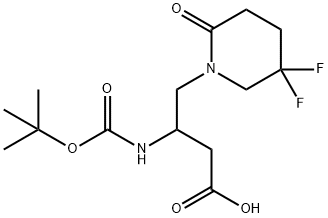 (S)-3-((tert-butoxycarbonyl)amino)-4-(5,5-difluor-2-oxopiperidine-1-yl)butaanzuur