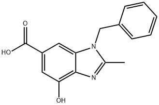 1-benzyl-4-hydroxy-2-methyl-1H-benzo[d]imidazool-6-carbonzuur