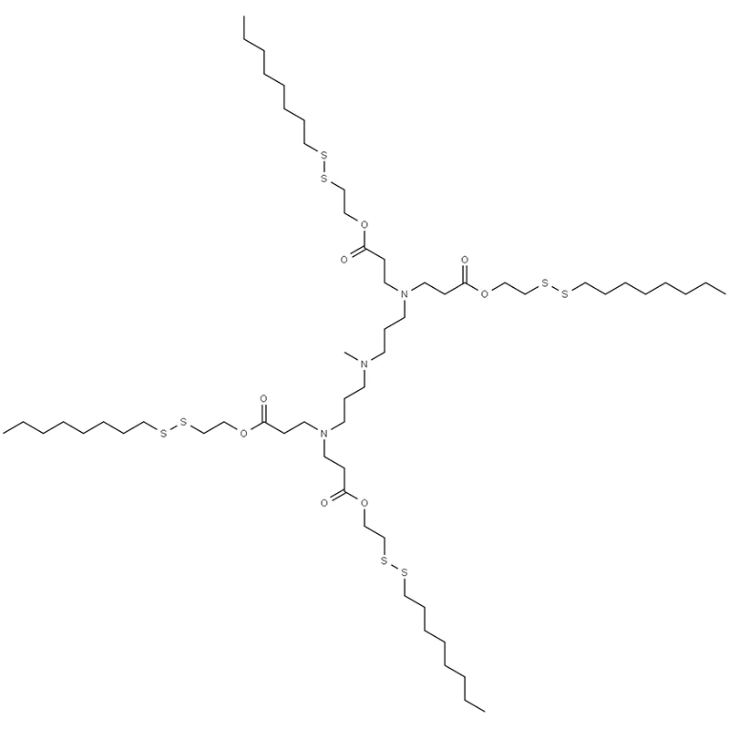 16-Oxa-19,20-dithia-4,8,12-triazaoctacosaanzuur, 8-methyl-4,12-bis[3-[2-(octyldithio)ethoxy]-3-oxopropyl]-15-oxo-, 2-(octyldithio)ethylester