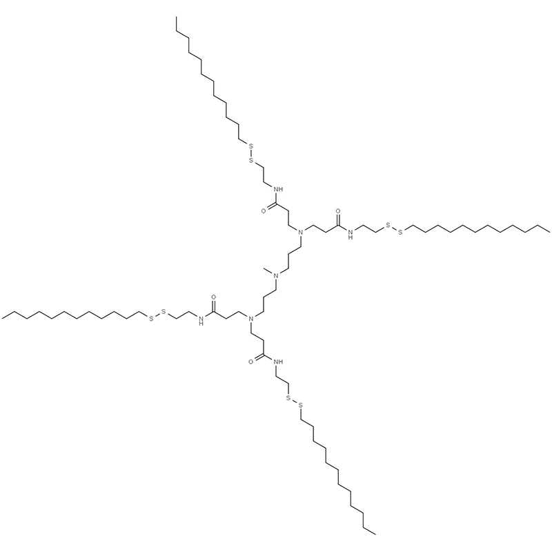 3,3',3'',3'''-(((Methylazaandiyl)bis(propaan-3,1-diyl))bis(azaantriyl))tetrakis(N-(2-(dodecyldisulfanyl)ethyl)propaanamide)