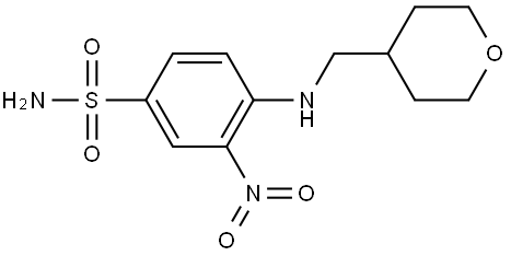 3-nitro-4-(((tetrahydro-2H-pyran-4-yl)methyl)amino)-benzeensulfonamide
