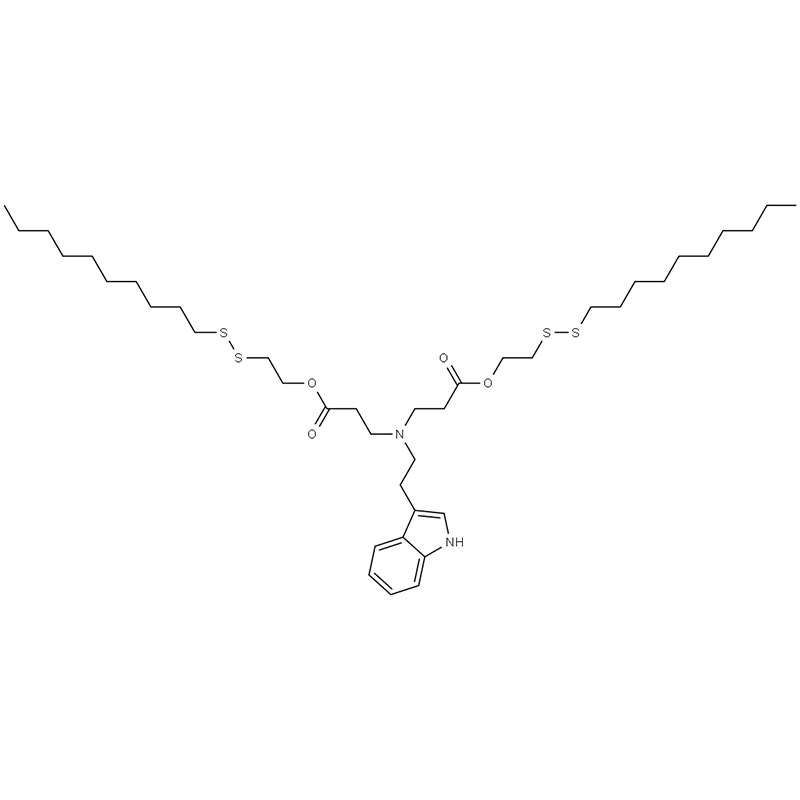 Bis(2-(decyldisulfaneyl)ethyl) 3,3'-((2-(1H-indool-3-yl)ethyl)azaandiyl)dipropionaat