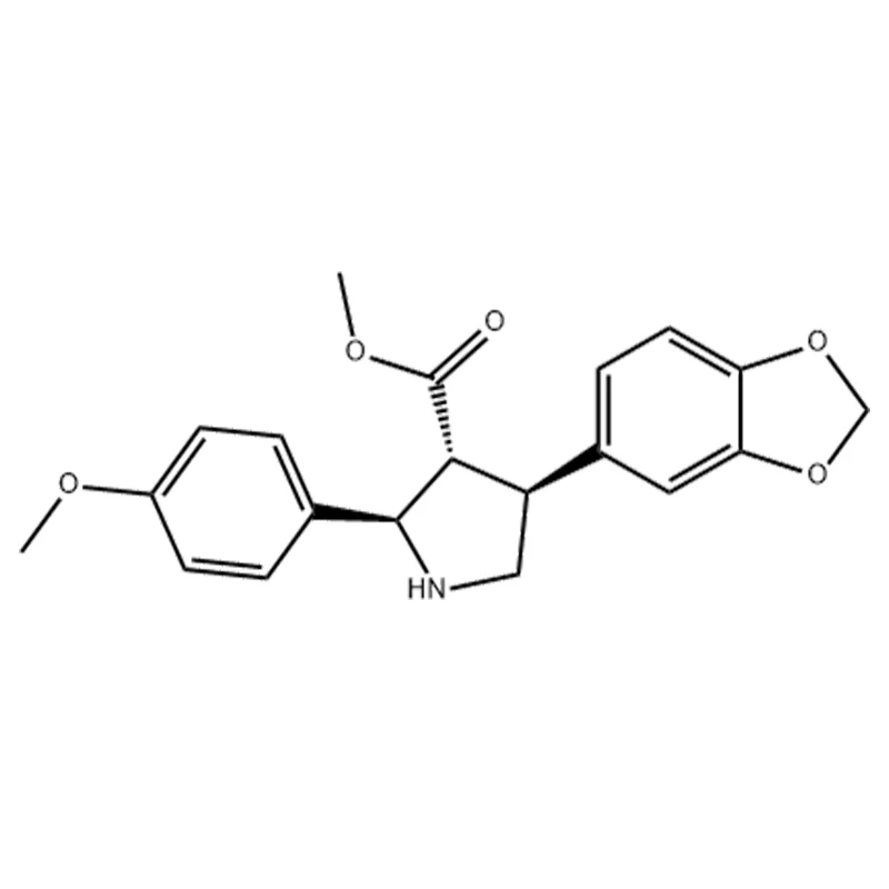 Methyl-4-(benzo[d][1,3]dioxol-5-yl)-2-(4-methoxyfenyl)pyrrolidine-3-carboxylaat